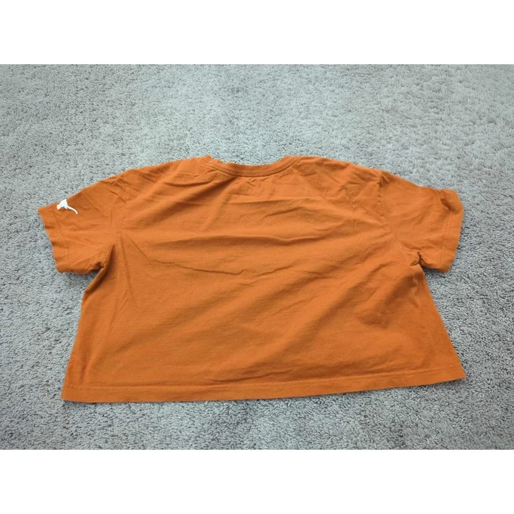 Texas Longhorns T Shirt Womens Large Loose Fit Cropped NCAA The‎ Nike Tee Orange